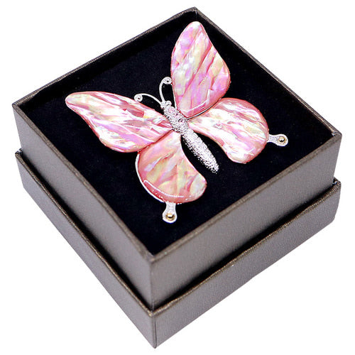 Tie Pin, Cufflinks & Brooch — Butterfly (Pink) - LV0145