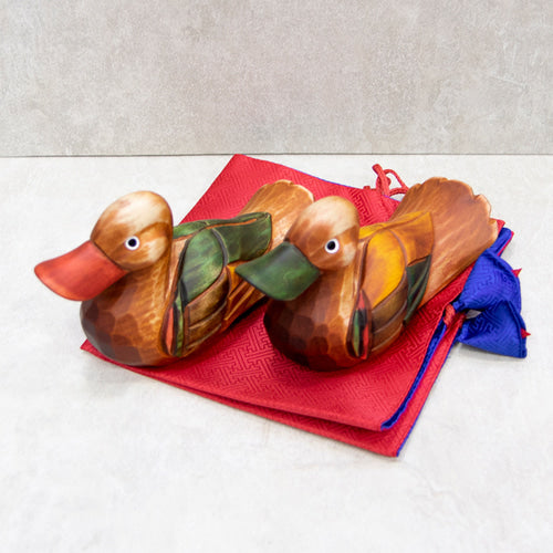 Large Wooden Mandarin Duck - DE0132
