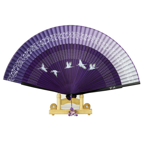 Silk & Ramie Hand Fan (Black) - FN0011
