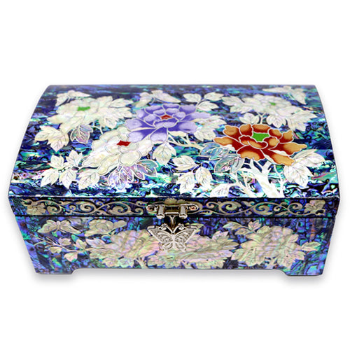 Seven Treasures (Chilbo) Square 2-Tier Najeonchilgi Jewelry Box, Small by Park In-ho