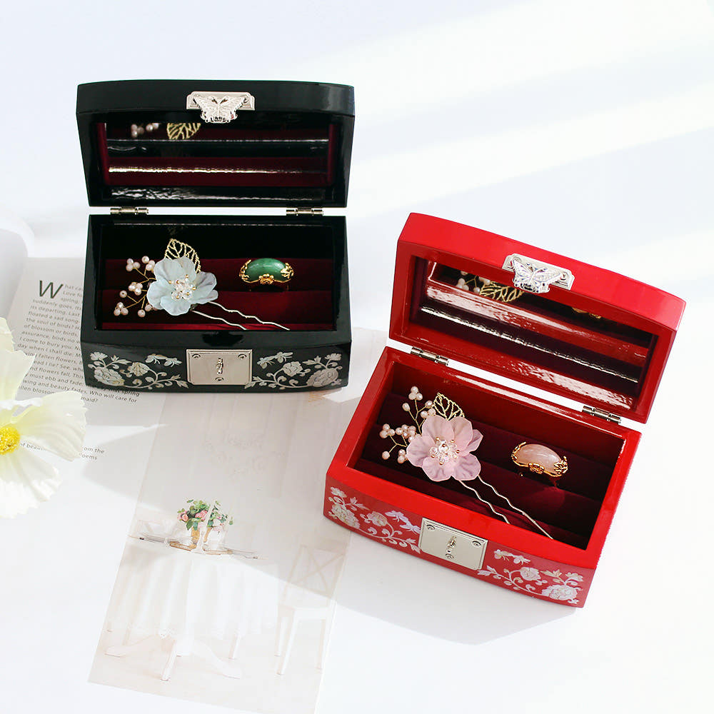 Mini Jewelry Box Mother of Pearl Jewelry Box Holder Box