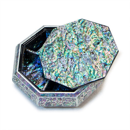 Premium Najeonchilgi Lacquerware Arabesque Octagonal 다용도 Mother of Pearl Jewelry Box - Jang Tae - Bok
