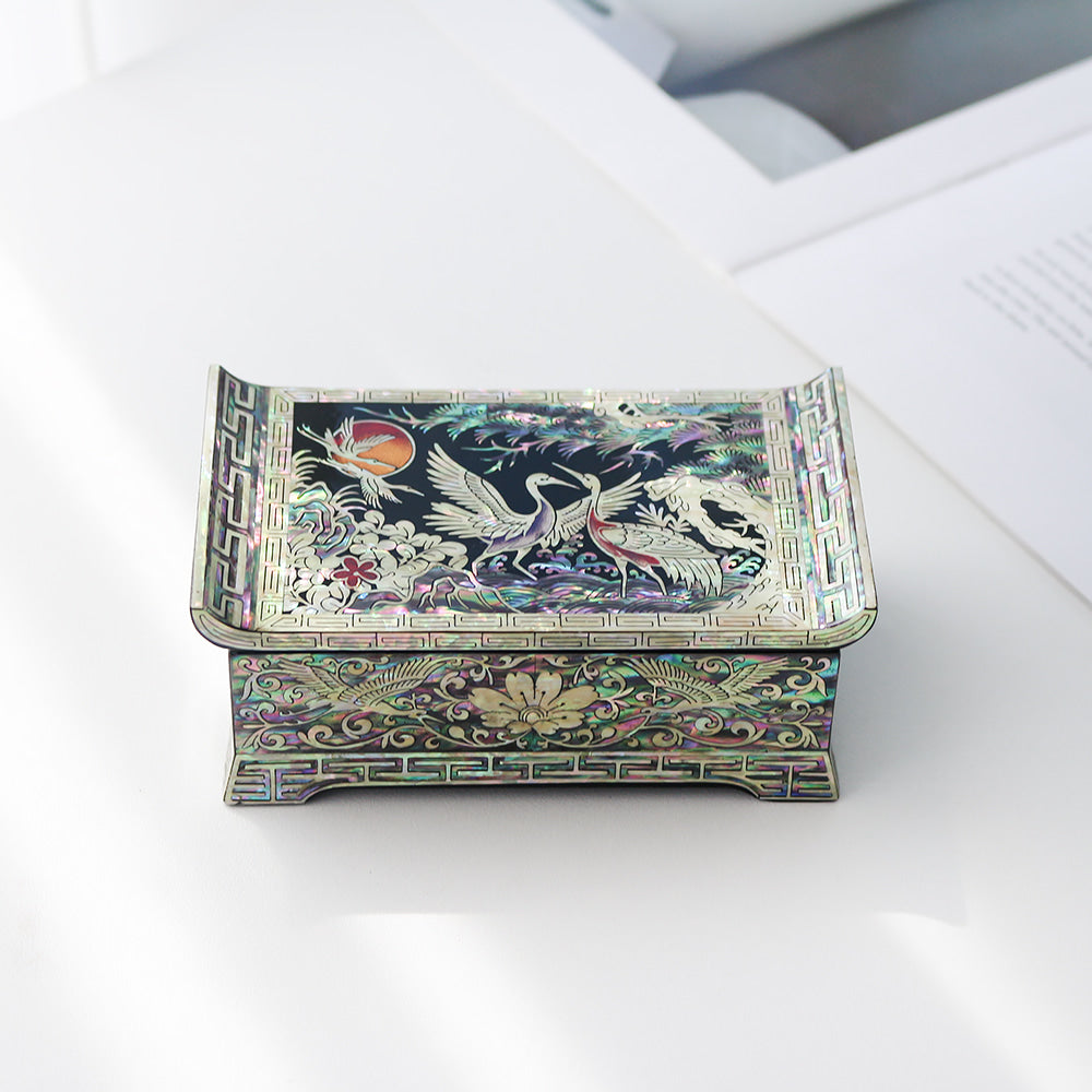 Premium Najeon Pine & Crane Seonbi Scholar Box