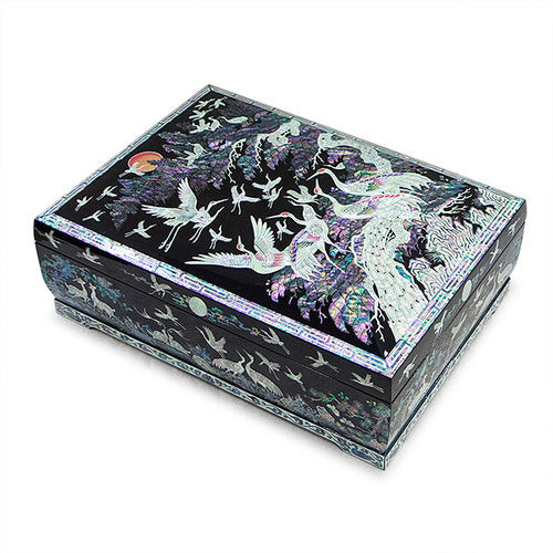 Najeon Chilgi Mother of Pearl Document & Memo Box — Sipjangsaeng - OF0219