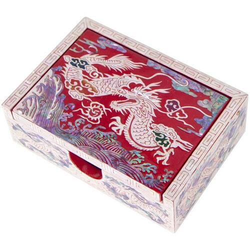 Najeon Chilgi Mother of Pearl Business Card Holder — Dragon by 오명호 - OF0013