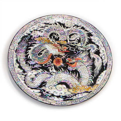 Najeon Chilgi Mother of Pearl Plate & Tray — Dragon by Kim Gil-su - DE0040