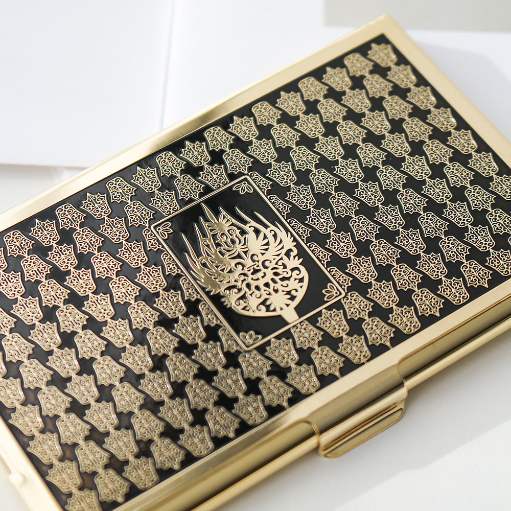 Premium Metal Glossy Gold Business Card Case