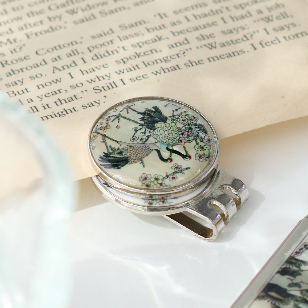 2-Piece Set: Business Card Case Golf Ball Marker K(Flower)