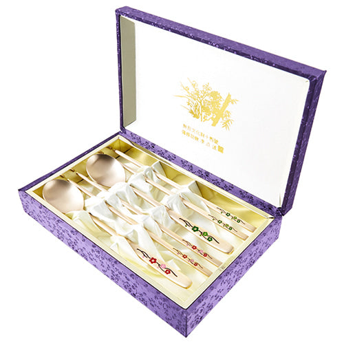 Spoon & Chopstick Set — Plum Blossom - LV0090