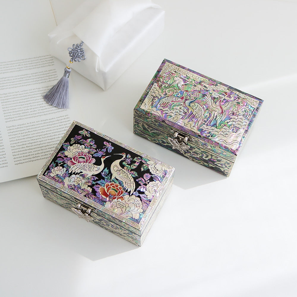 Najeonchilgi Painted Mini Mother of Pearl Jewelry Box 13., 5 cm