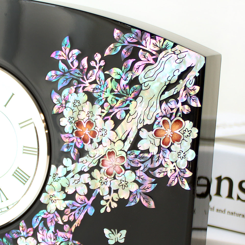 Najeonchilgi Plum Blossom Desk Dragon Mother of Pearl Clock