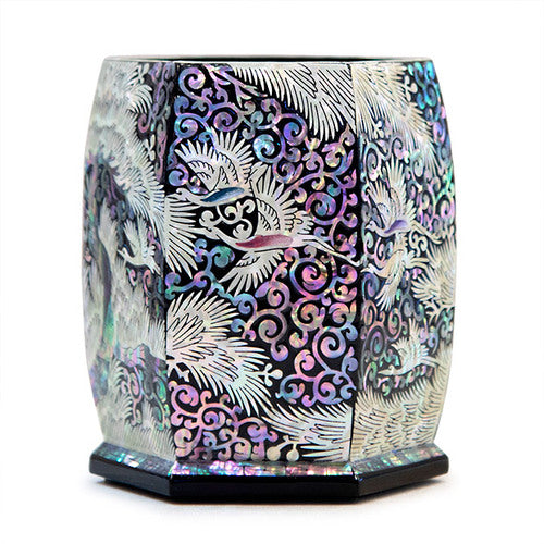 Najeon Chilgi Mother of Pearl Pen & Pencil Holder — Pine & Crane - OF0053