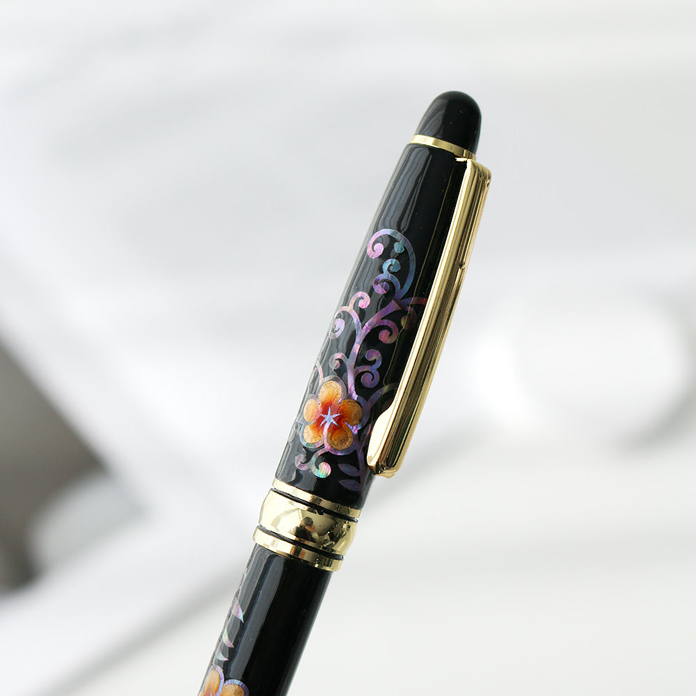 Premium Painted Flower Mother of Pearl Pen (Full)