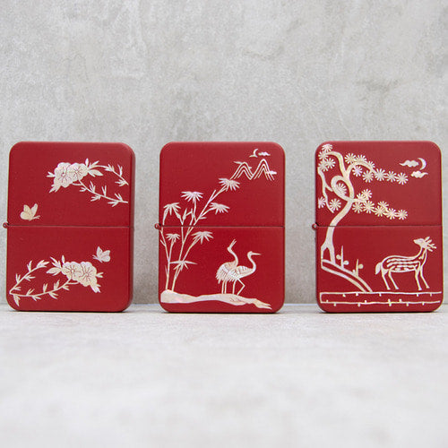 Nail Clipper Set — Double Cranes (Red) - LV0136