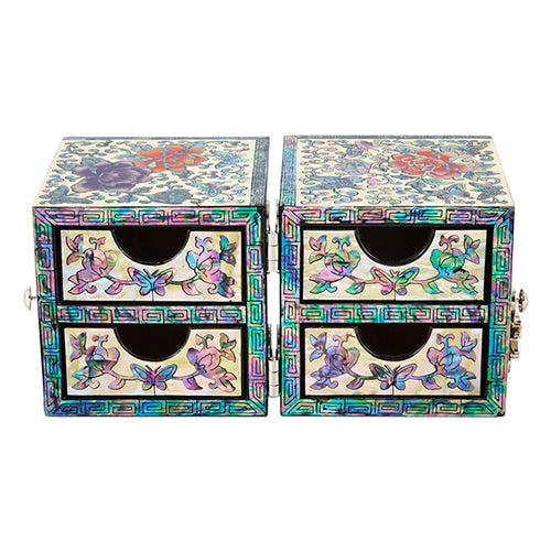 Peony Double LiddedJewelry Box (Small) - Oh Myung - Ho