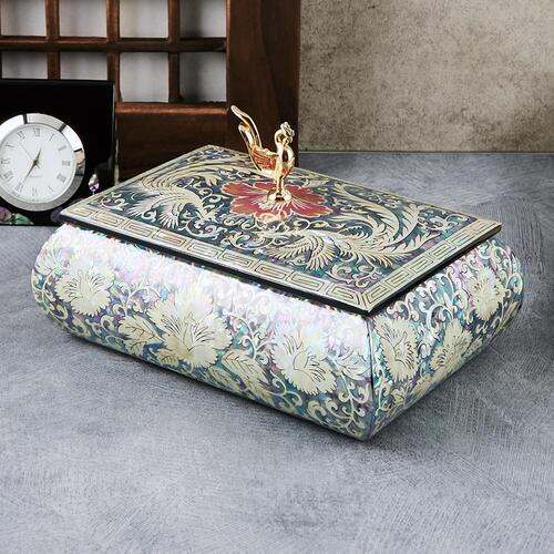 Najeon Chilgi Mother of Pearl Business Card Holder — Phoenix by Kwak Jang-sun - OF0007