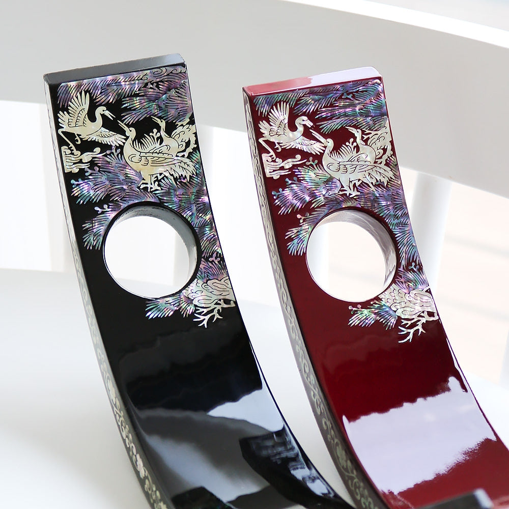 Premium Najeonchilgi Mother of Pearl Wine Holder Deluxe (Crane) (Master Artisan Jang Tae-bok)