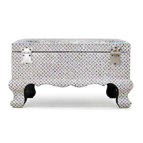 Seven Treasures Pattern Good Luck 2-Tier Magpie-foot Left Jewelry Box- by Park In-ho