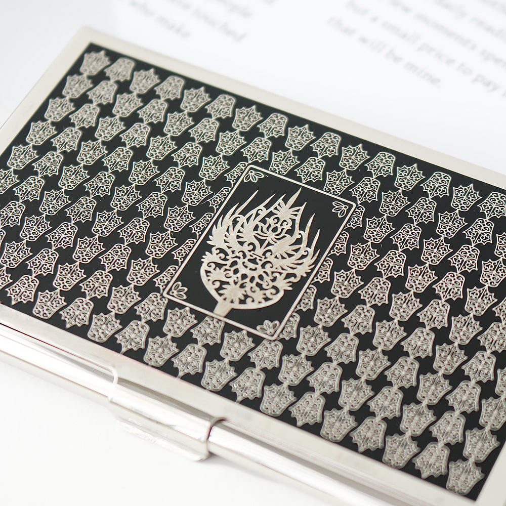 Premium Metal Glossy Silver Business Card Case