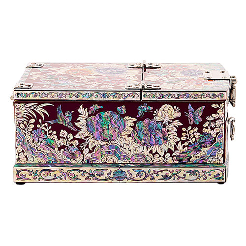 Peony 1-TierDrawer VanityJewelry Box (Red) Small