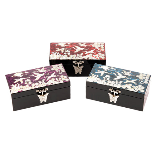 [Crane & Pine]Ring Holder Straight - Sided Jewelry Box (Red/Blue/Purple)