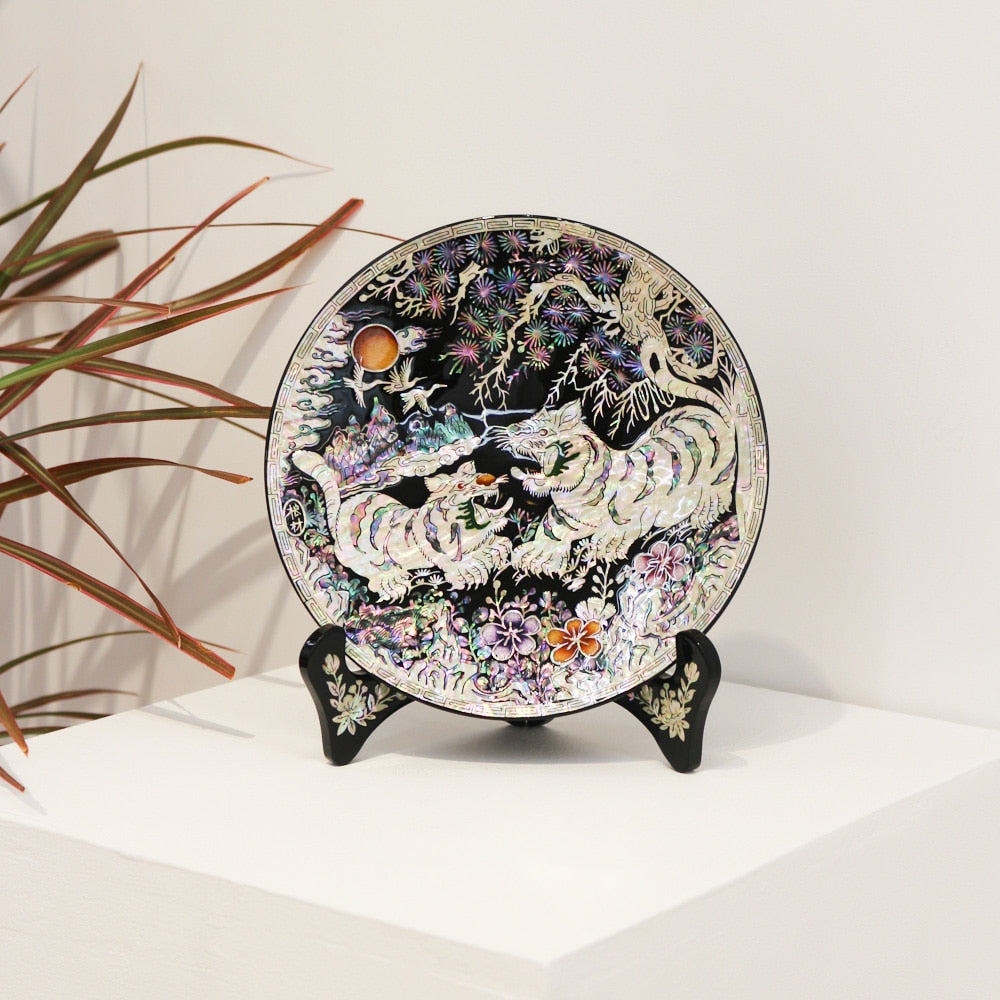 Masterpiece Najeon Tiger Mini Tray (Master Artisan Kim Young-man)