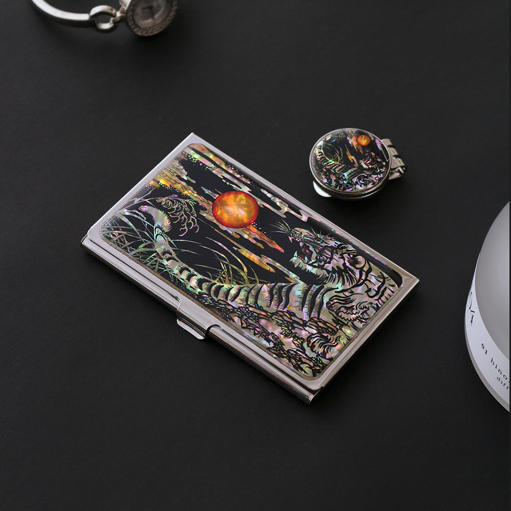 2-Piece Set: Business Card Case Golf Ball Marker K(Traditional)