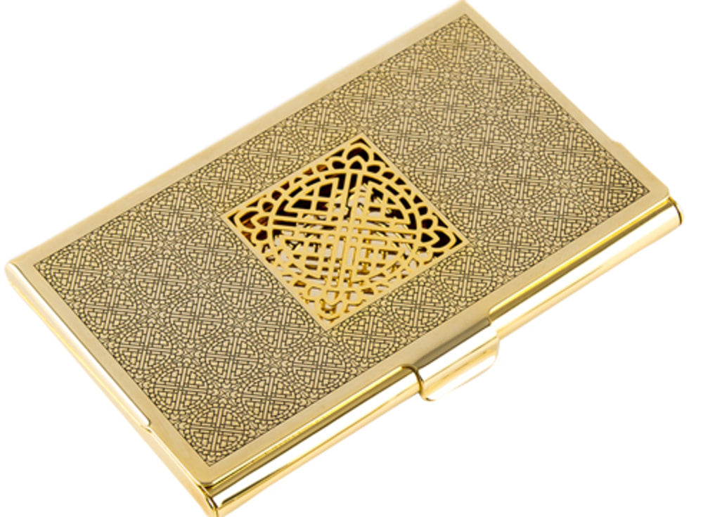 Medium Metal Business Card Case (Gold) - OF0134