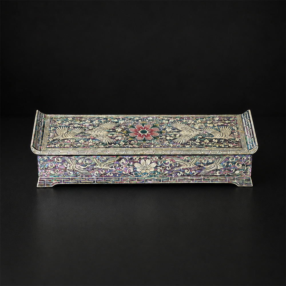 Premium Najeon Flower Arabesque Seonbi Scholar Scholar's Pen Case