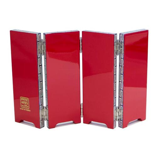 Najeon Chilgi Mother of Pearl Folding Screen — Pine & Crane by 오명호 - DE0004