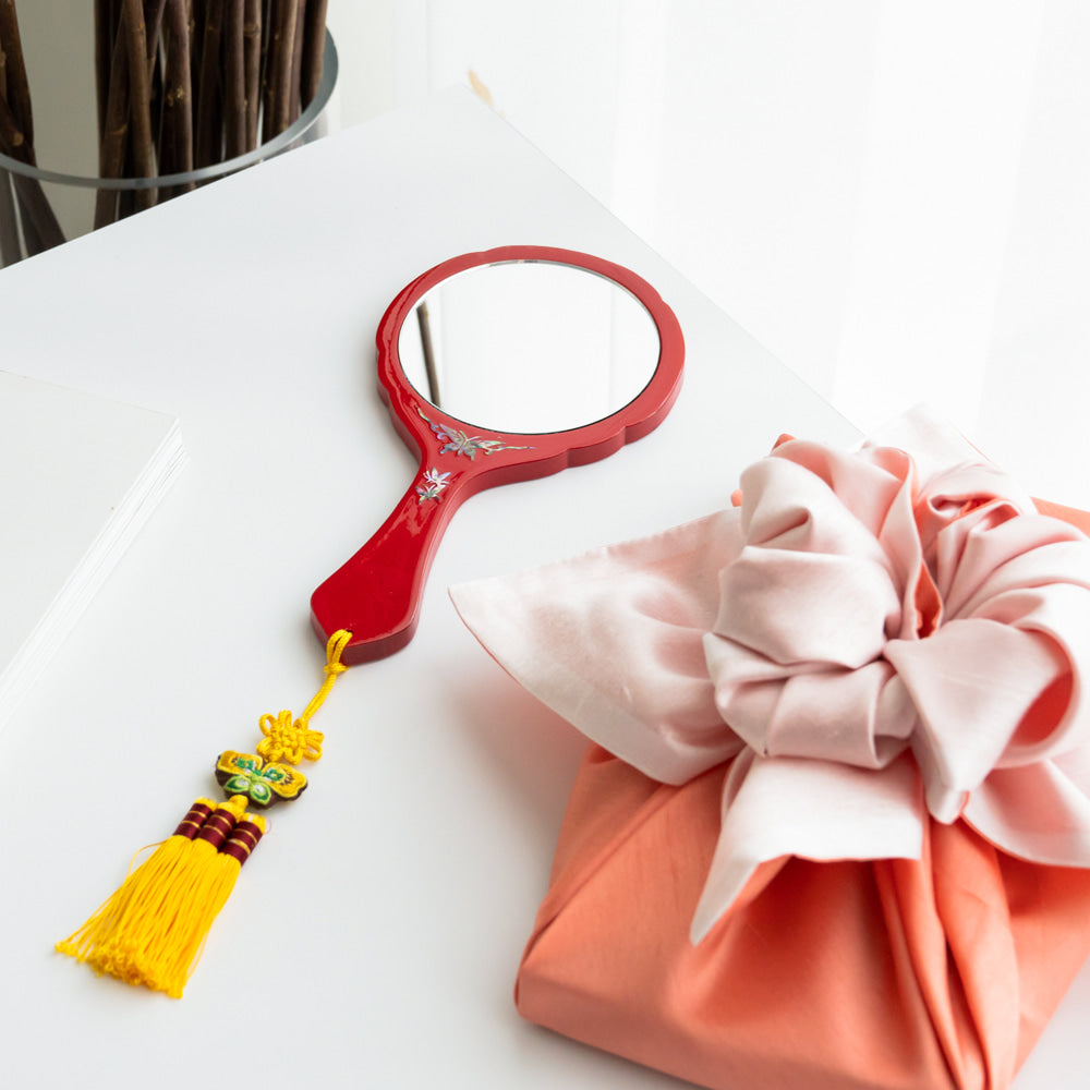 Najeon Chilgi Hand Mirror & Medicine Case — Peony - LV0006