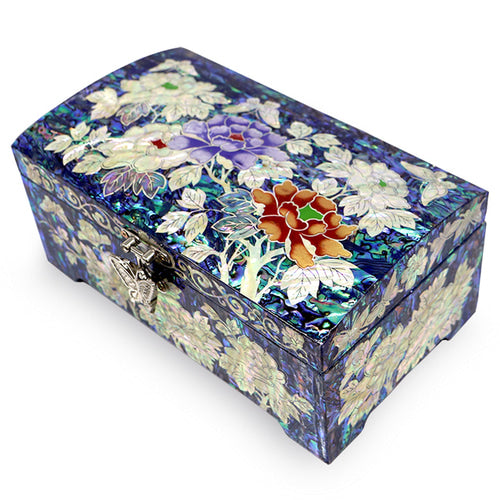 Seven Treasures (Chilbo) Square 2-Tier Najeonchilgi Jewelry Box, Small by Park In-ho