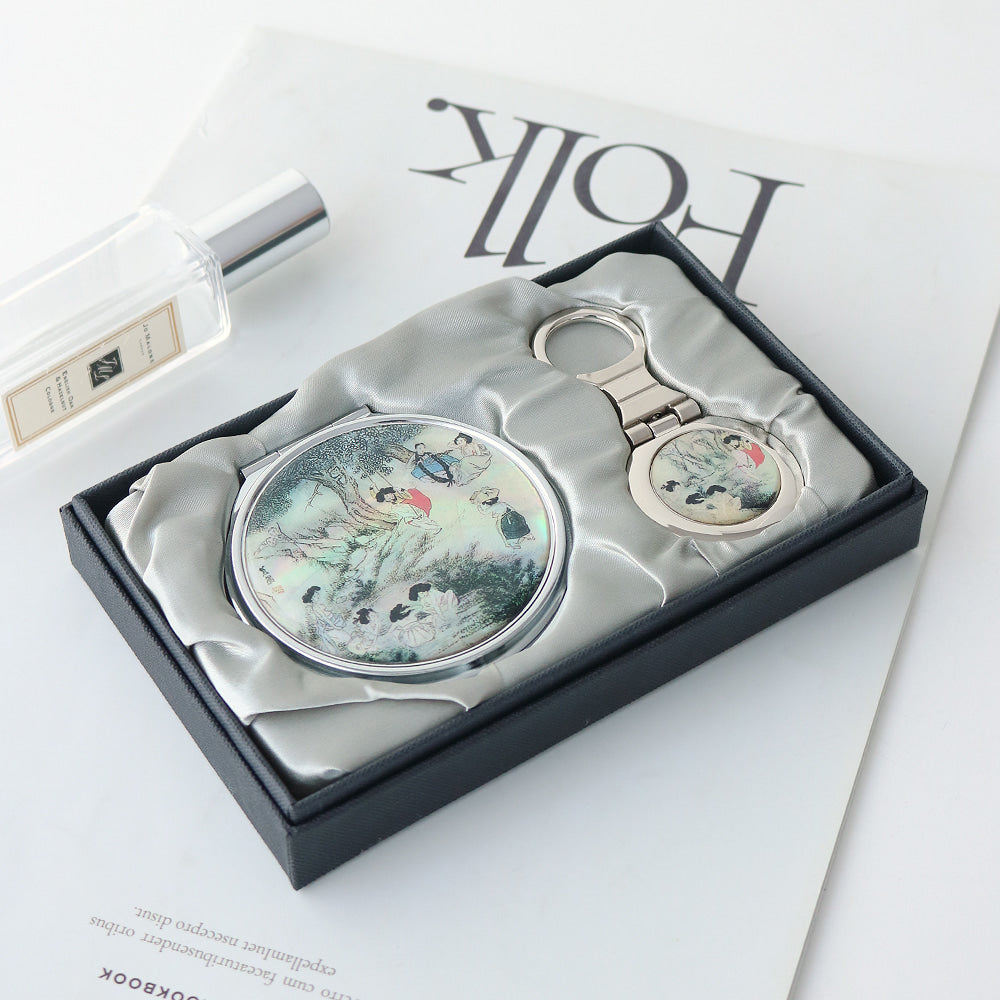 2-Piece Set: Najeon Hand Mirror Keyring Set A