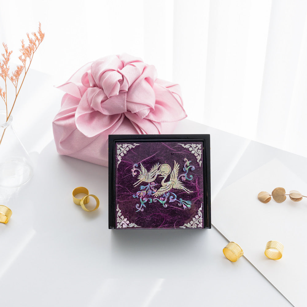 Hanji Mini Ring Storage Mother of Pearl Jewelry Box