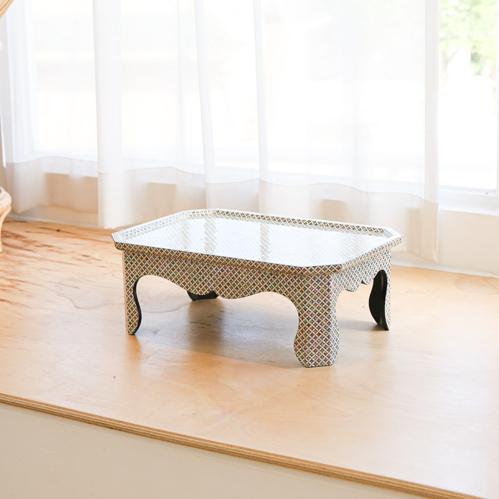 Najeonchilgi Joseon Style Rectangular Mini Lacquer Table, 36 cm