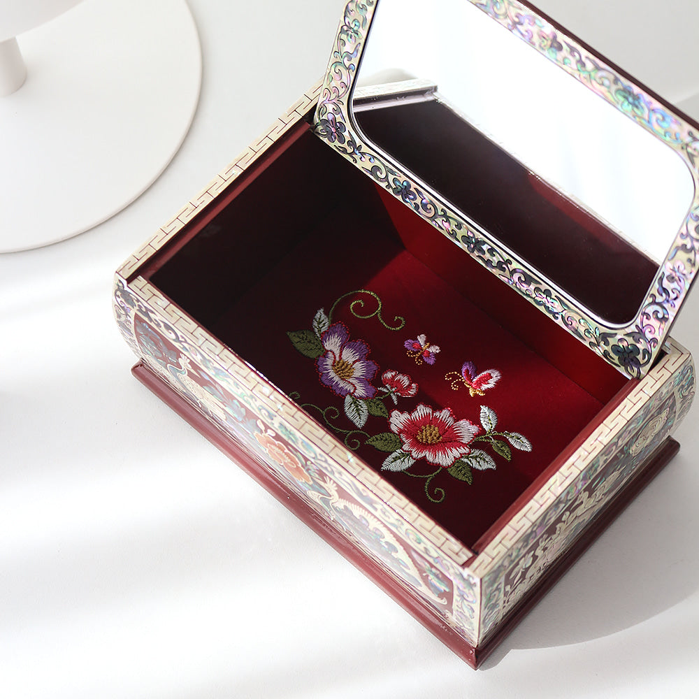 Najeonchilgi Peacock Flower Multi Purpose Jewelry Box (Master Artisan Kim Young-man)