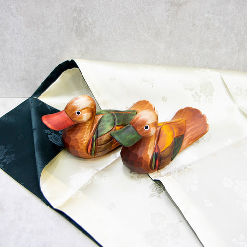 Small Wooden Mandarin Duck - DE0133