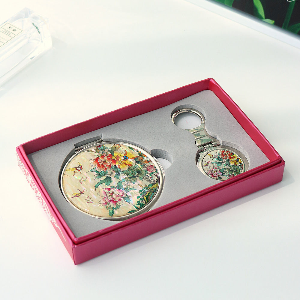 2-Piece Set: Najeon Hand Mirror Keyring Set B