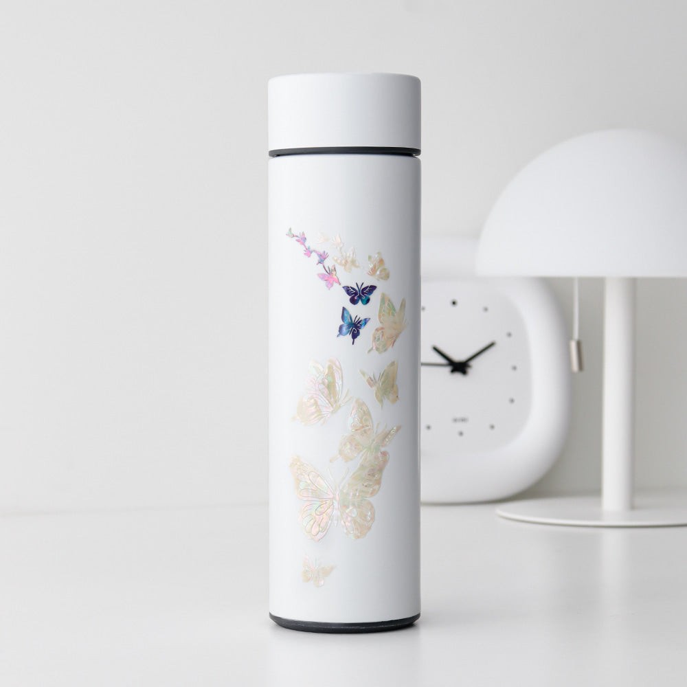 Najeonchilgi Butterfly Garden Stainless Steel Mother of Pearl Tumbler 500ml