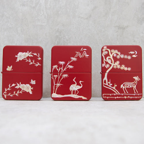 Nail Clipper Set — Plum Blossom (Red) - LV0130