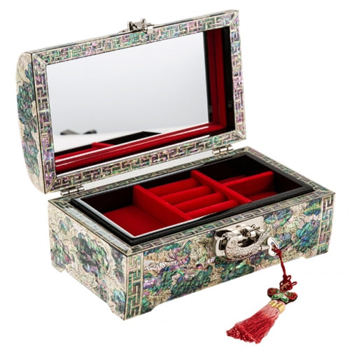 Crane & Pine Scholar 5-Drawer Mother of Pearl Jewelry Box大(Hanji, Purple)