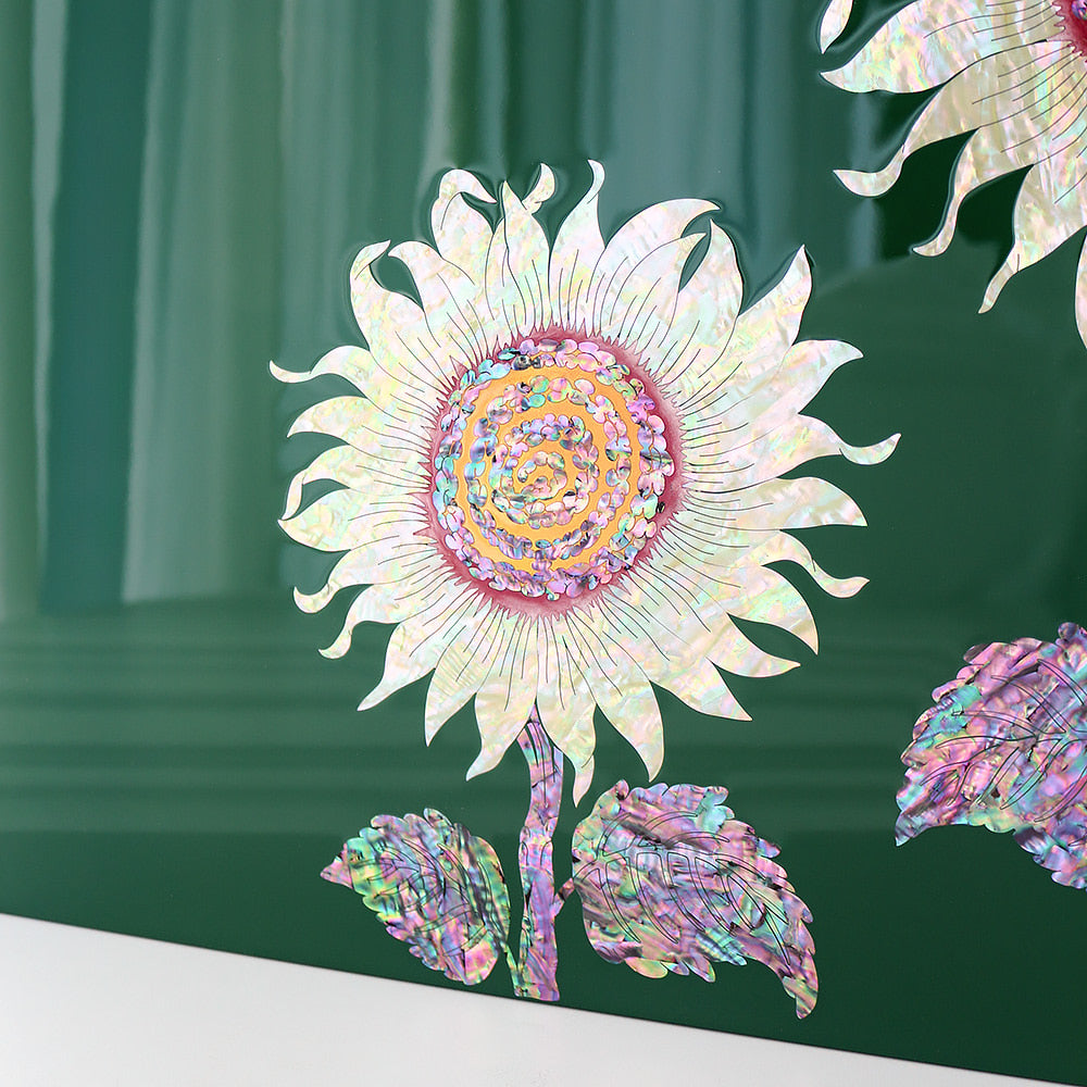 Najeonchilgi Sunflower Wall Mounted Mother of Pearl Frame