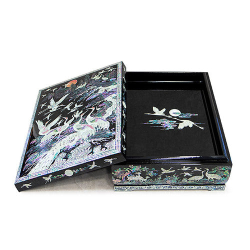 Najeon Chilgi Mother of Pearl Document & Memo Box — Sipjangsaeng - OF0219