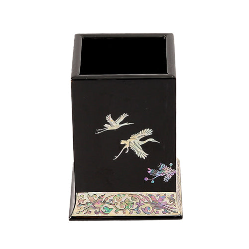 Najeon Chilgi Mother of Pearl Pen & Pencil Holder — Pine & Crane - OF0037