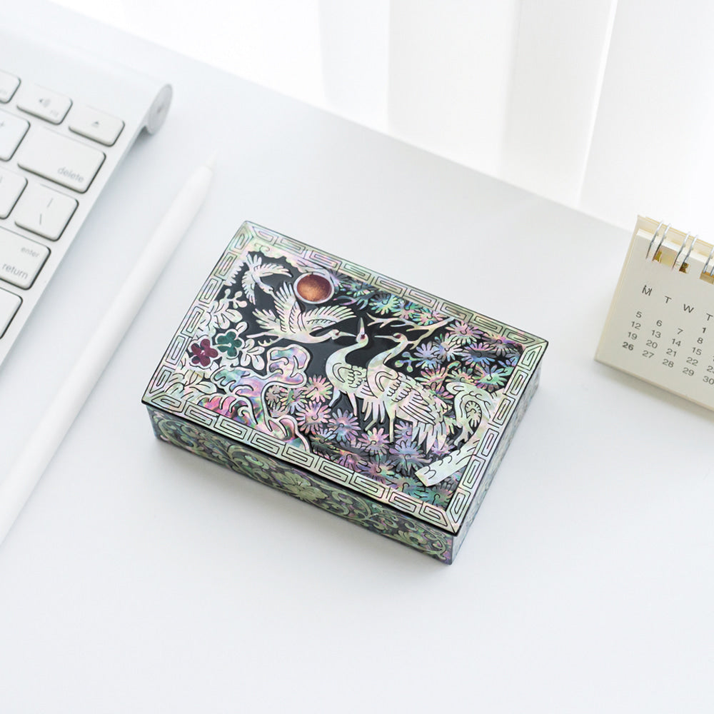 Najeon Chilgi Mother of Pearl Business Card Holder — Pine & Crane - OF0002