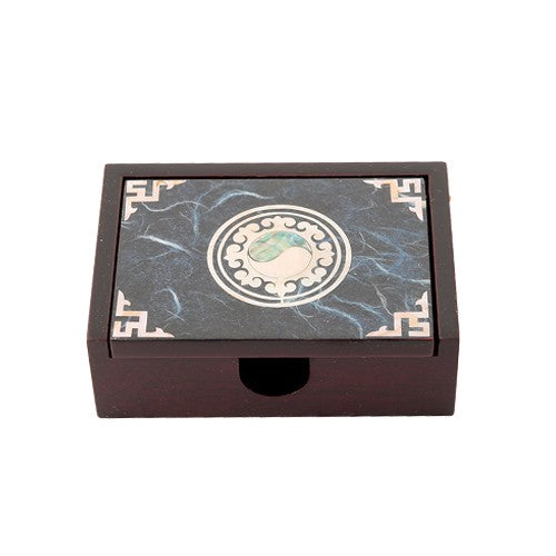 Najeon Chilgi Mother of Pearl Business Card Holder (Green) - OF0020