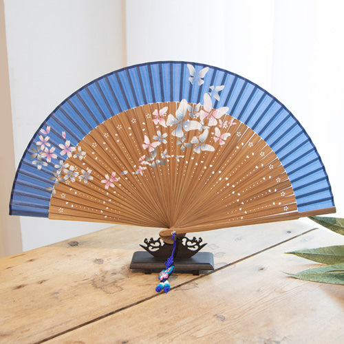 Silk & Ramie Hand Fan (Purple) - FN0061