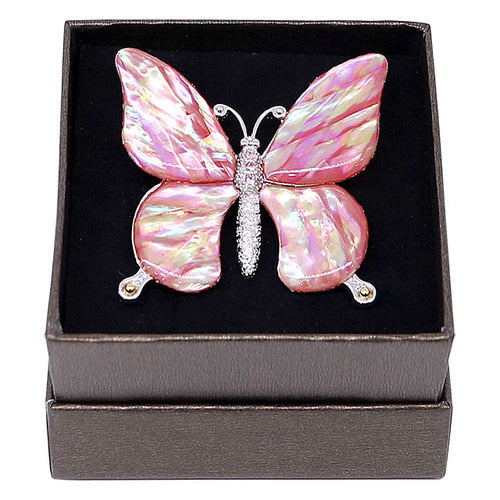 Tie Pin, Cufflinks & Brooch — Butterfly (Pink) - LV0145