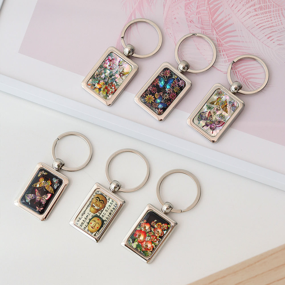 Najeonchilgi Mother of Pearl Keyring Keyring (Square)K