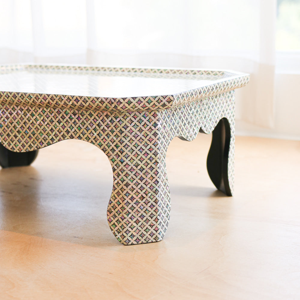 Najeonchilgi Joseon Style Rectangular Mini Lacquer Table, 36 cm